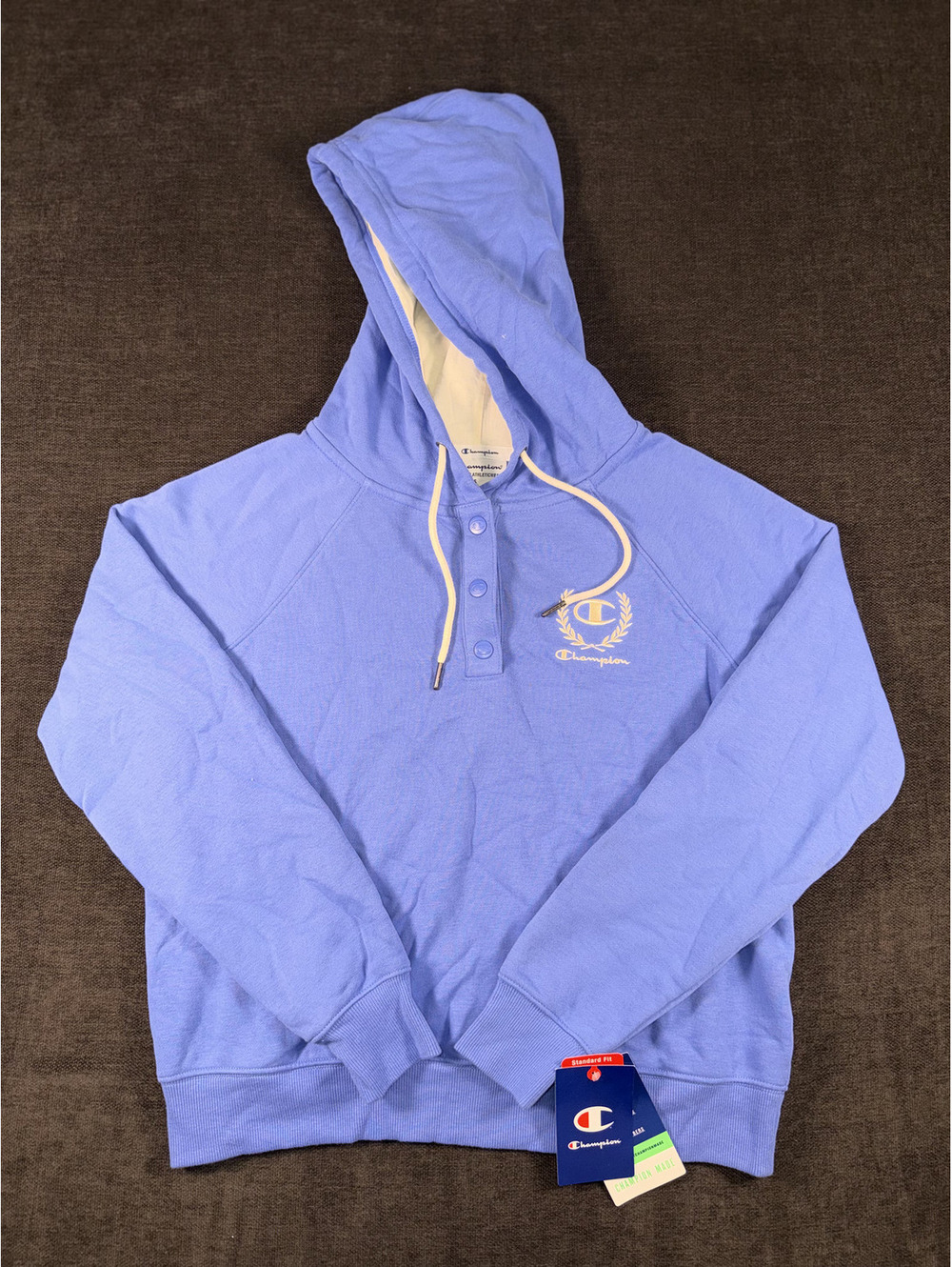 Champion Authentic Athleticwear Blue Hoodie Pullover Sweatshirt Small